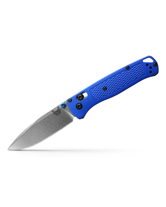 Benchmade Knives Bugout Blue Handle / Satin Blade