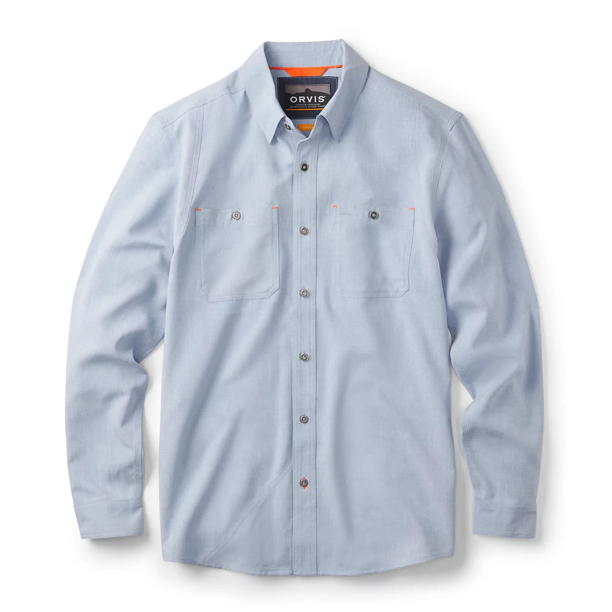 orvis dress shirt Men’s Tech Chambray Long Sleeve Work (Coastal Blue Cham, XL) related:lucinda-velvet-maxi-dress-snow Blush Garden at Duquesne down collar Two Color:Turquoise (1)