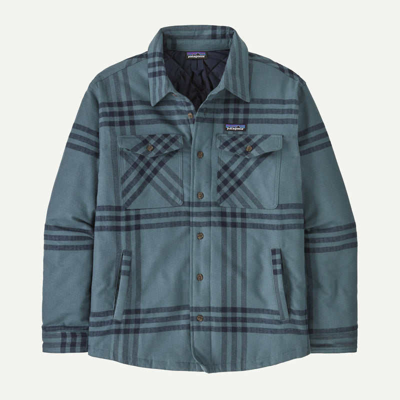 Patagonia Men's Lightweight Insulated Fjord Flannel Shirt Sale Plume Grey