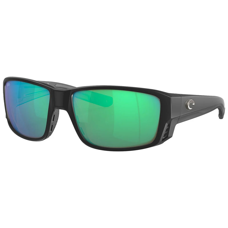 Costa Tuna Alley Pro Sunglasses - Matte Black w/ Green Mirror 580G Lens