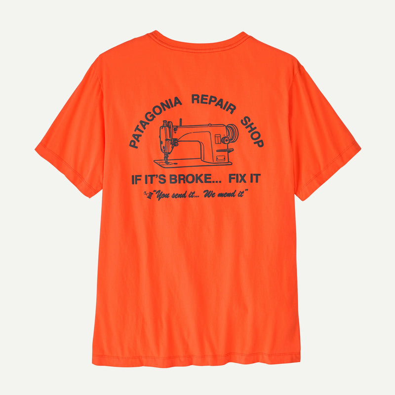 Patagonia Men's Repair Shop T Shirt Orange Peel