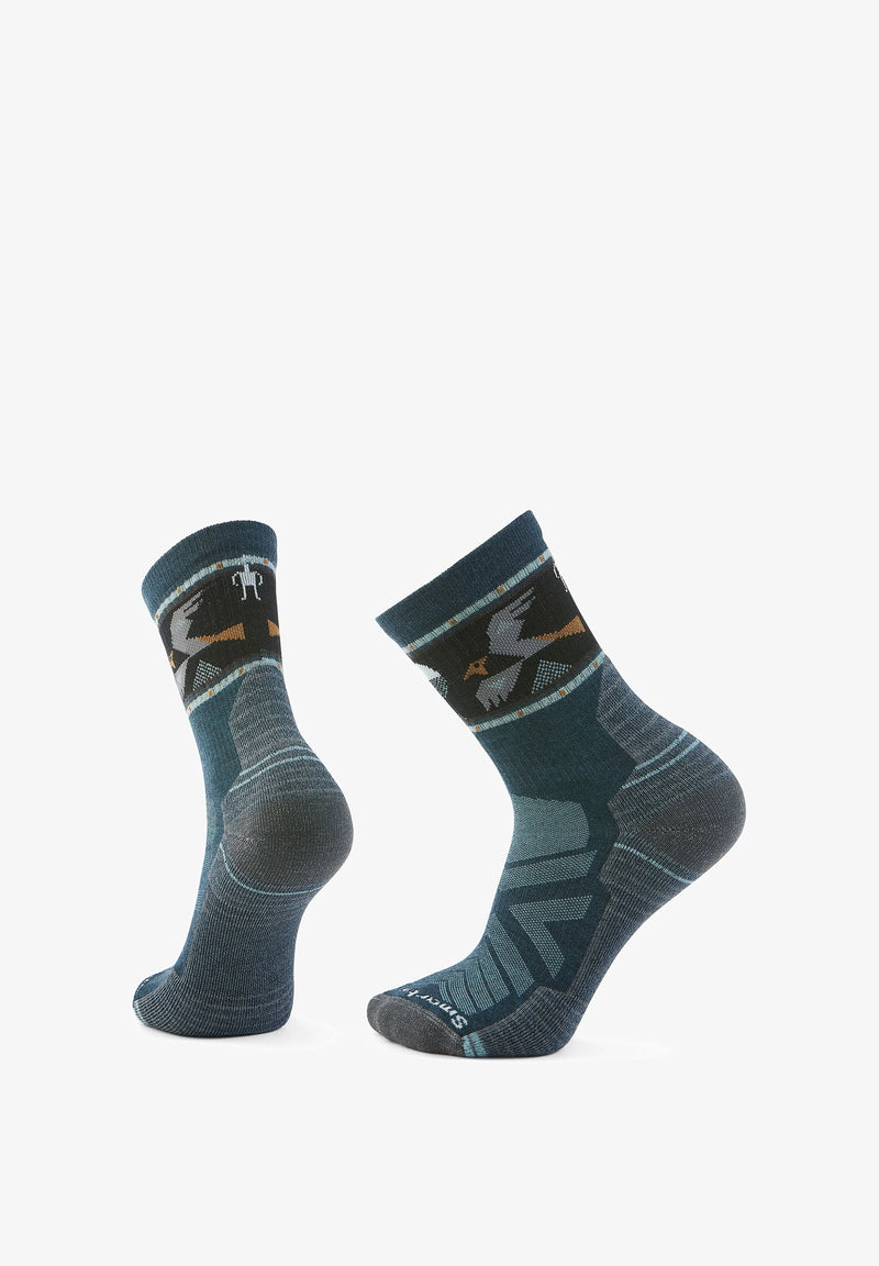 Smartwool Hike Light Cushion Soaring Print Mid Crew Socks
