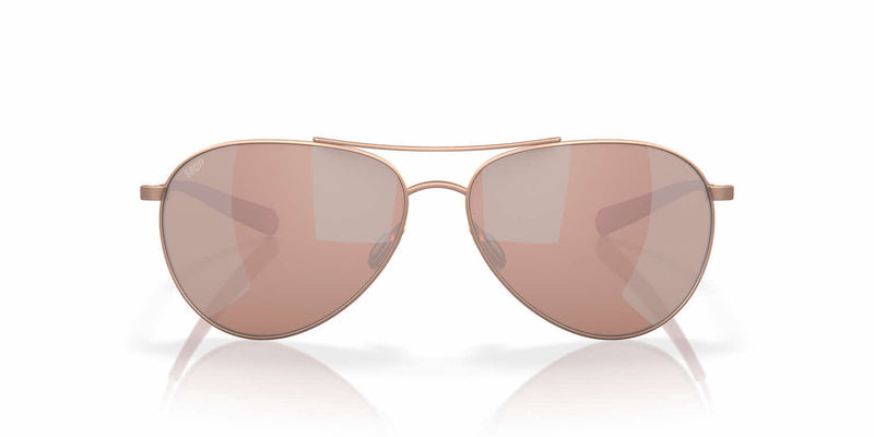 Costa Piper Sunglasses - Satin Rose Gold w/ Copper Silver Mirror 580P Lens