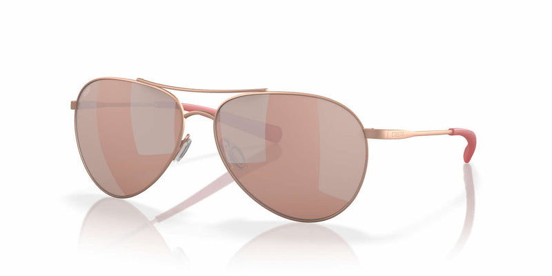 Costa Piper Sunglasses - Satin Rose Gold w/ Copper Silver Mirror 580P Lens