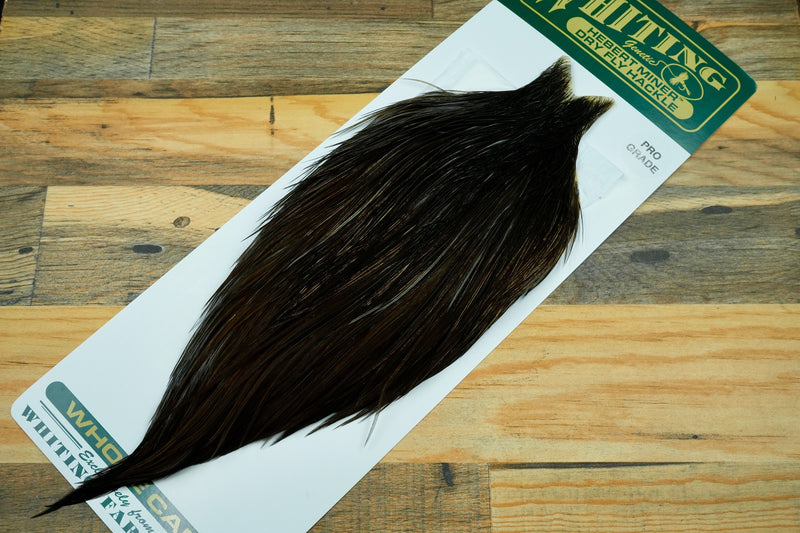Whiting Hebert Pro Grade Dark Brown Dun Cape #0140