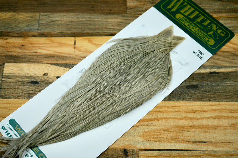 Whiting Hebert Pro Grade Light Grey Dun Cape #0148