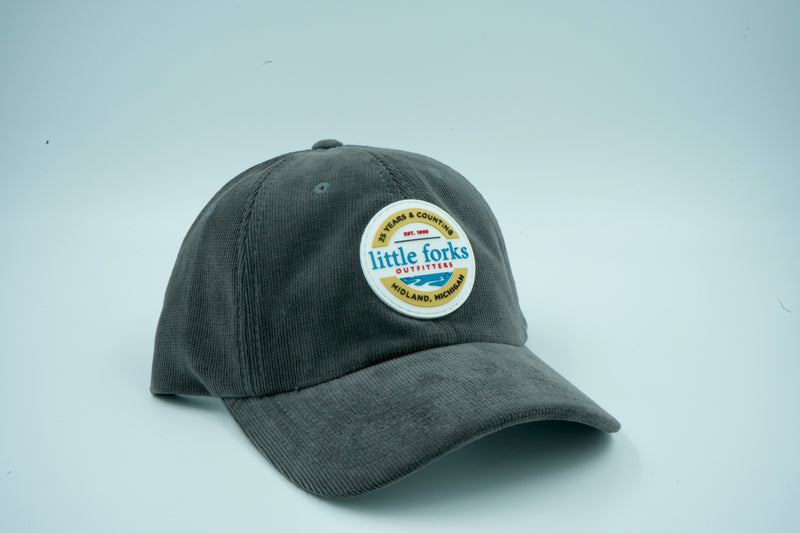 LFO Corduroy Hat Dark Gray Rubber Patch