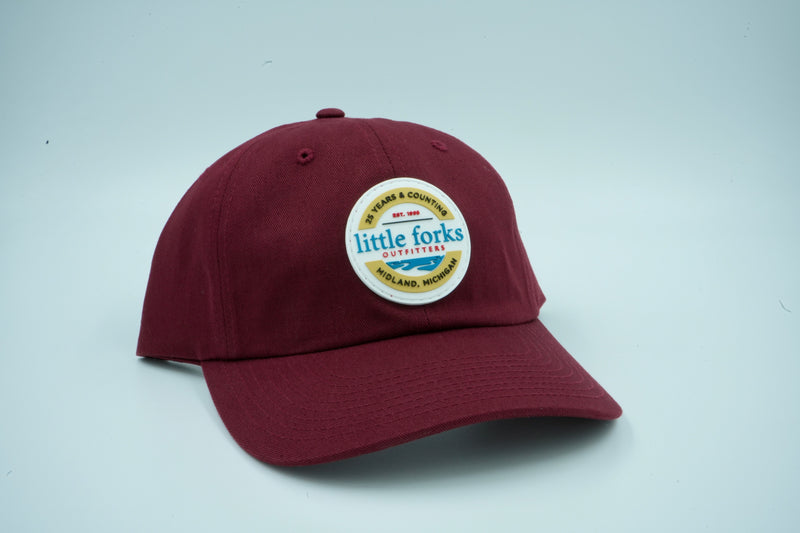 LFO Cotton Strapback Hat Pale Maroon Rubber Patch