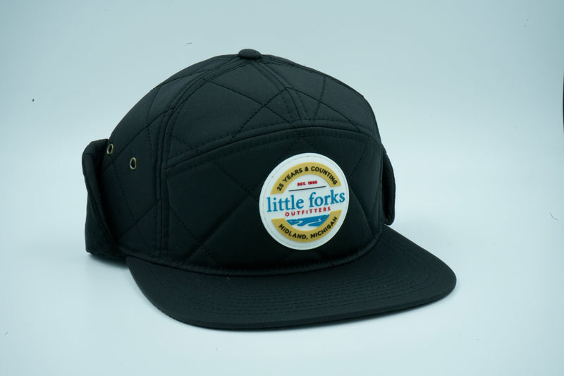 LFO 7 Panel Flaps Hat Black Rubber Patch