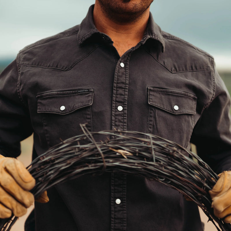 Poncho Men's Denim Shirt The Matamoros