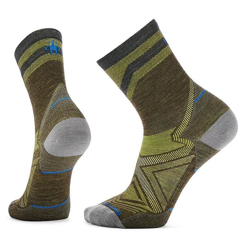 Smartwool Run Zero Cushion Mid Crew Pattern Socks