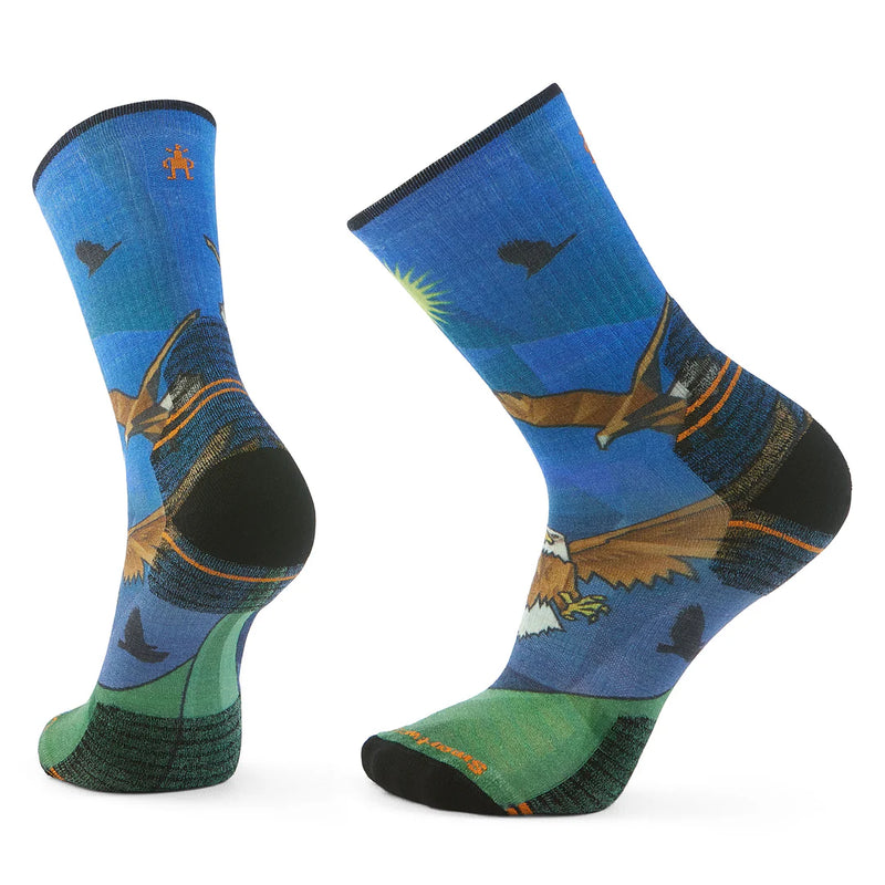 Smartwool Hike Targeted Cushion Eagle Print Crew Socks