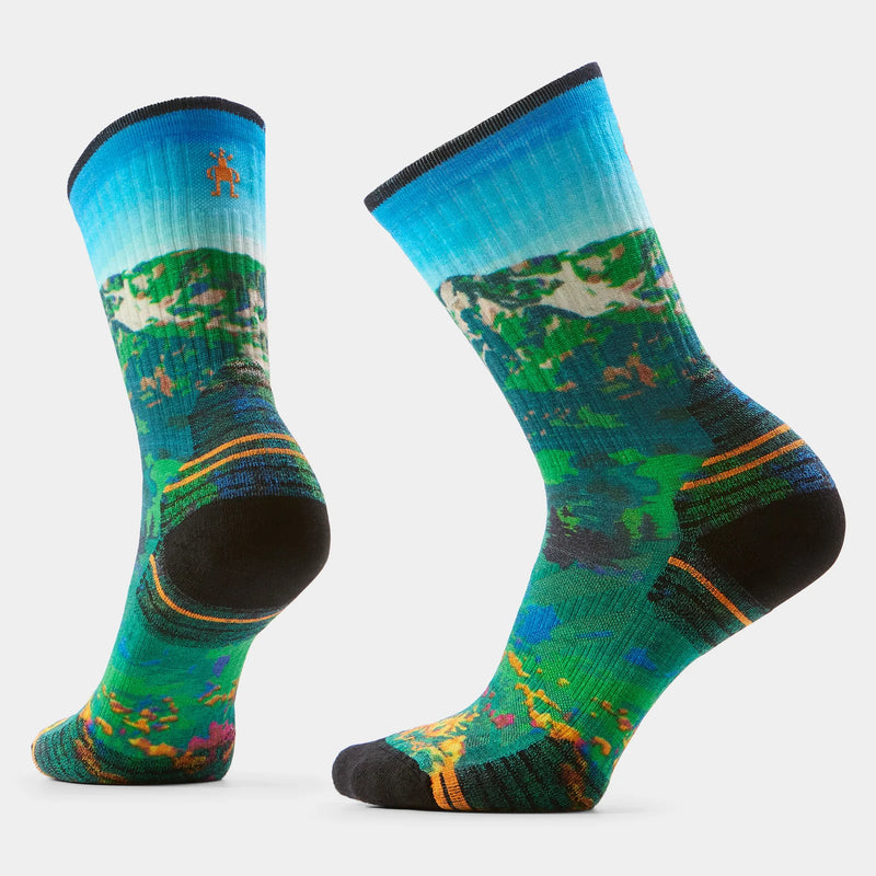 Smartwool Women's Hike Targeted Cushion Mountain Lake Print Crew Socks