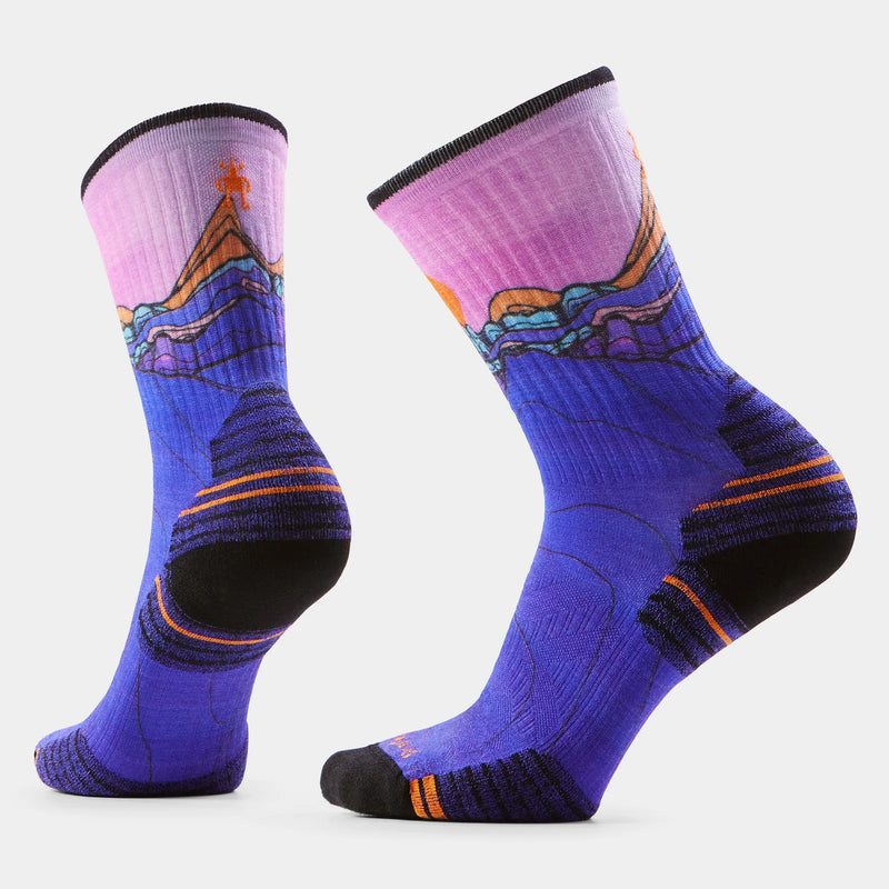 Smartwool Women's Hike Targeted Cushion Mountain Sunrise Print Crew Socks