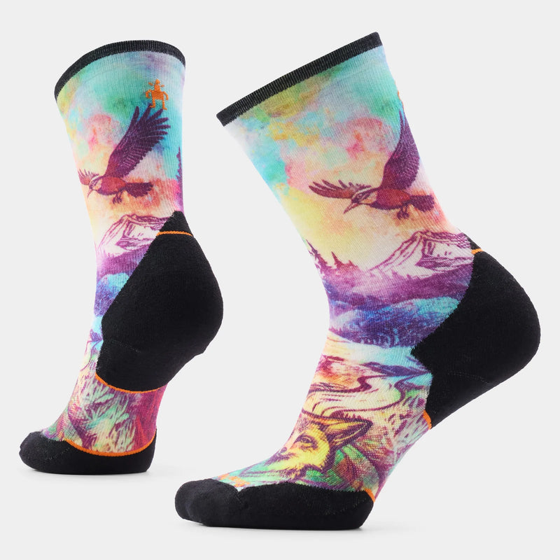 Smartwool Women's Trail Run Targeted Cushion Serene Peak Print Crew Socks