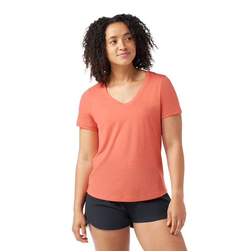 Smartwool Women's Active Ultralite V-Neck Short Sleeve Shirt Sale