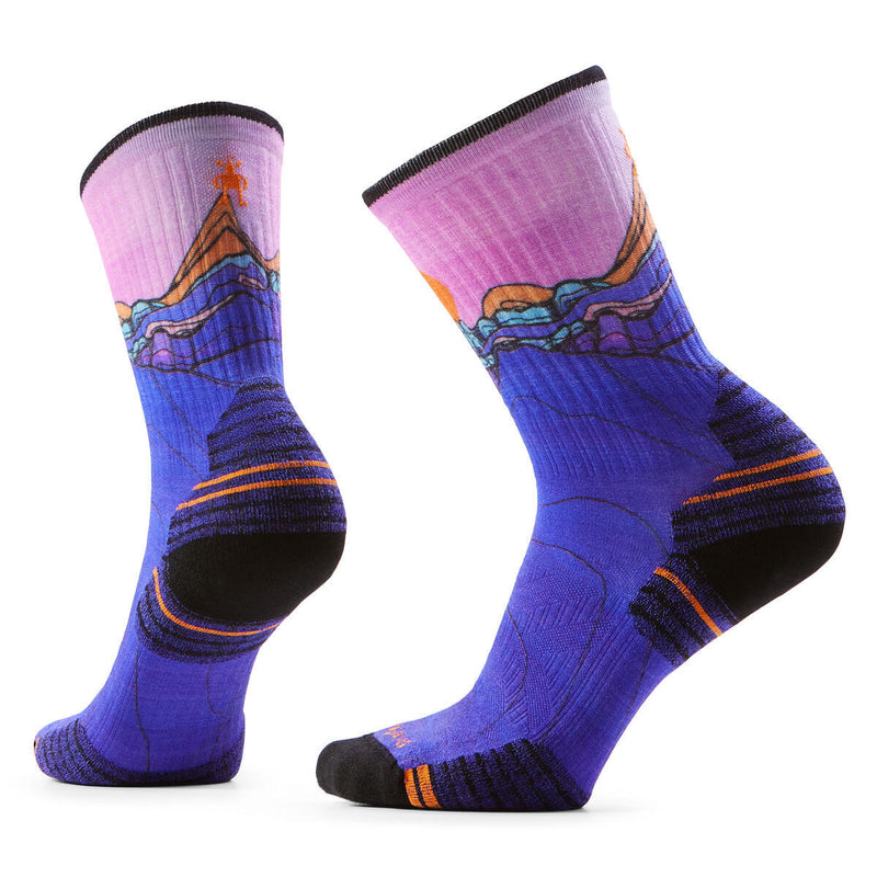 Smartwool Women's Hike Targeted Cushion Mountain Sunrise Print Crew Socks