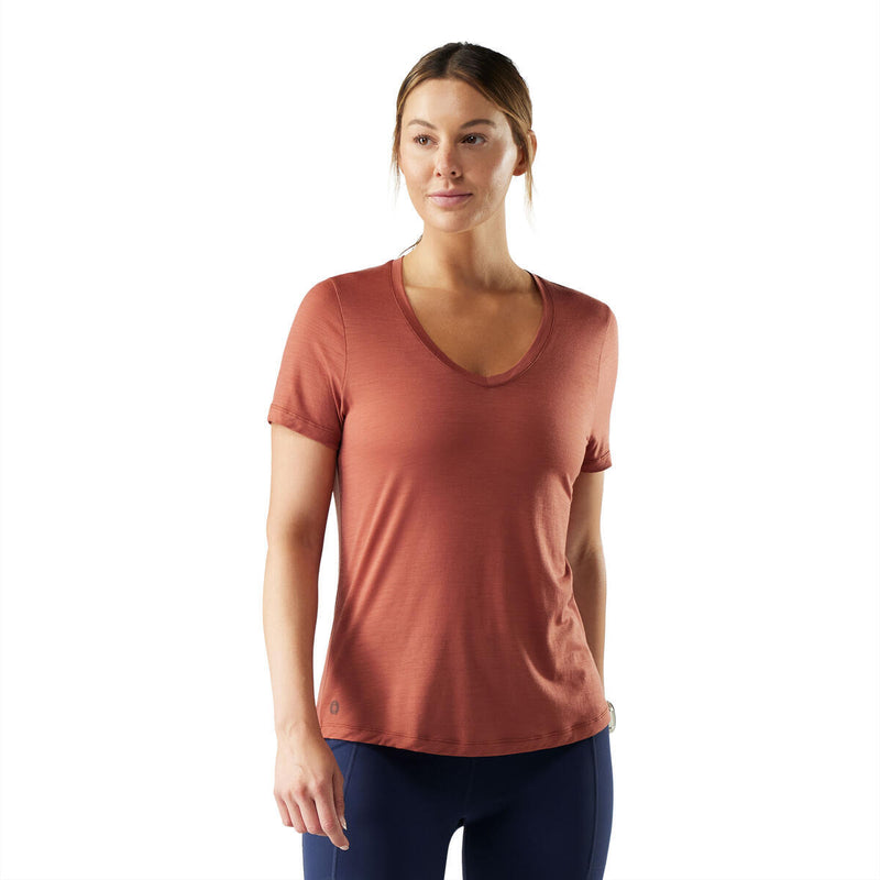 Smartwool Women's Active Ultralite V-Neck Short Sleeve Shirt