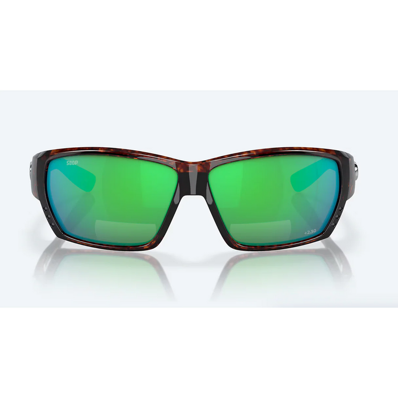 Costa Tuna Alley Sunglasses - Tortoise w/ Green Mirror 580G Lens