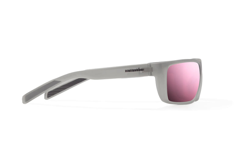 Bajio Sigs Polarized Sunglasses Dark Gray Glass Matte Rose Mirror Glass Lens