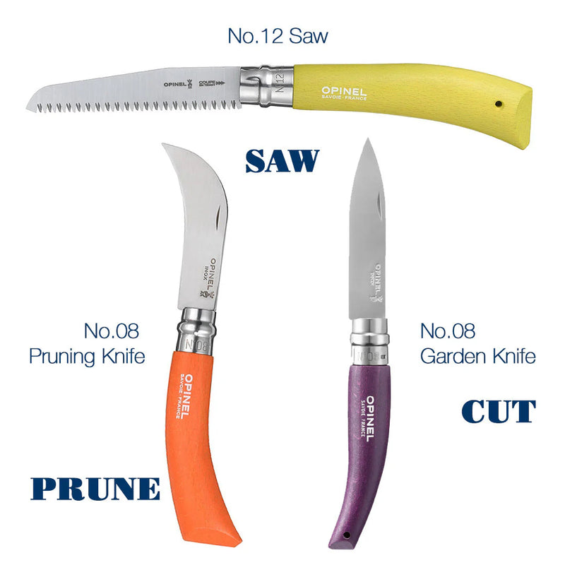 Opinel Stainless & Carbon Steel Garden Knife Trio