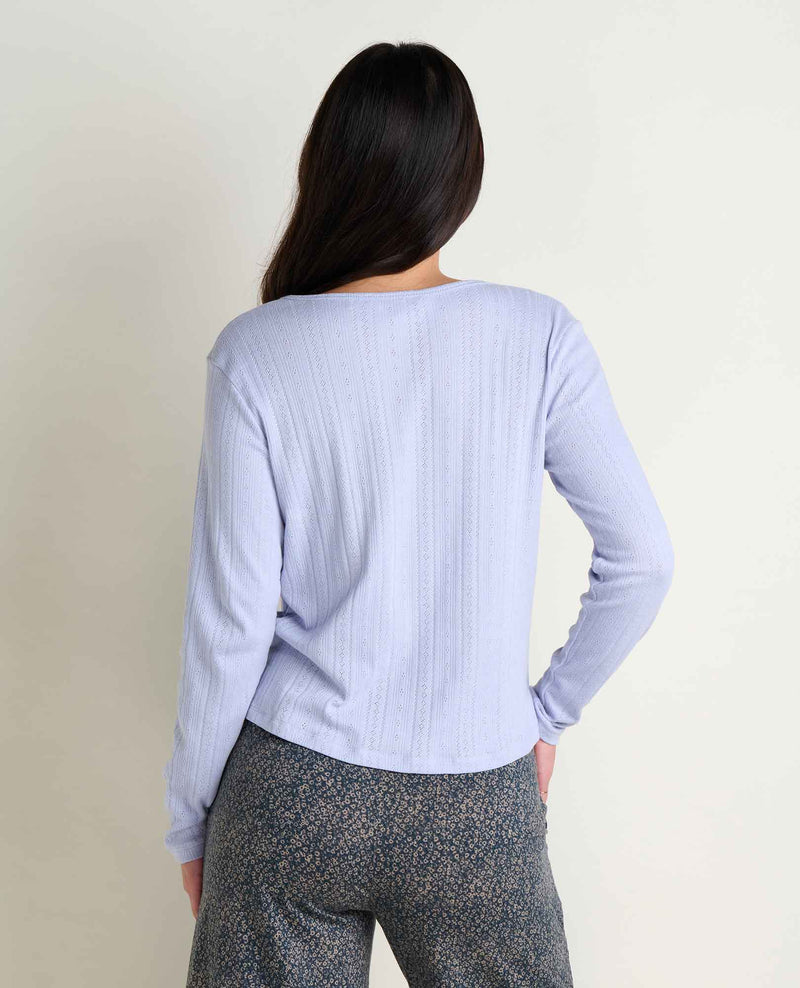 Toad & Co Women's Foothill Pointelle Henley Long Sleeve Shirt