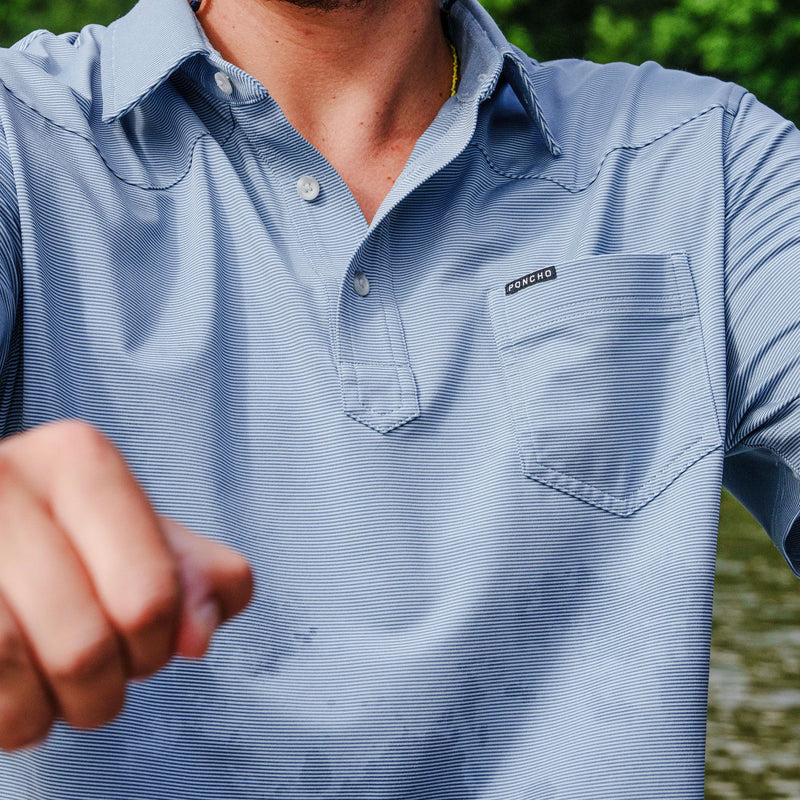 Poncho Men's Performance Polo The Wide Open