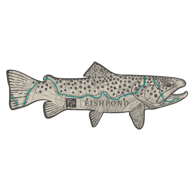 Fishpond Topo Trout Sticker - 8"