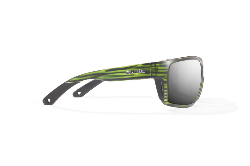 Bajio Bales Beach Polarized Sunglasses - Green Grass Matte Silver Mirror Glass Lens