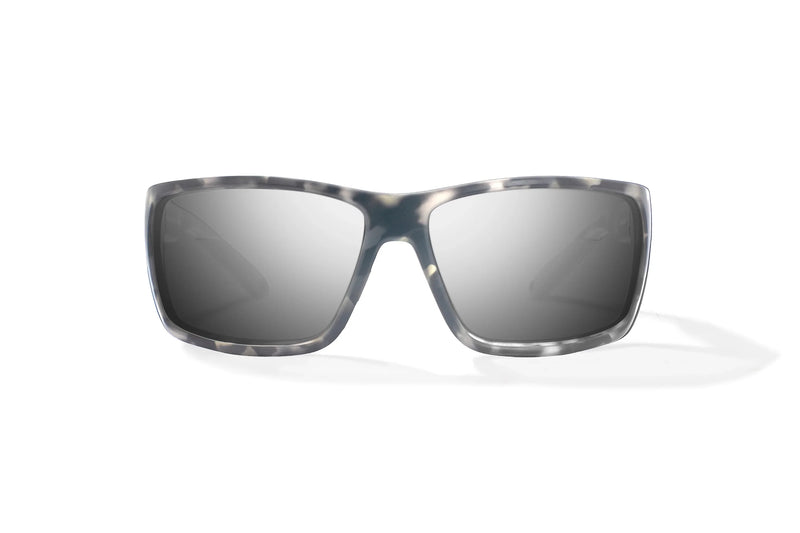 Bajio Bales Beach Polarized Sunglasses - Gray Rock Matte Silver Mirror Glass Lens