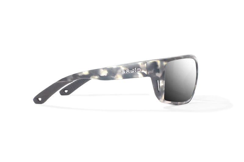 Bajio Bales Beach Polarized Sunglasses - Gray Rock Matte Silver Mirror Glass Lens