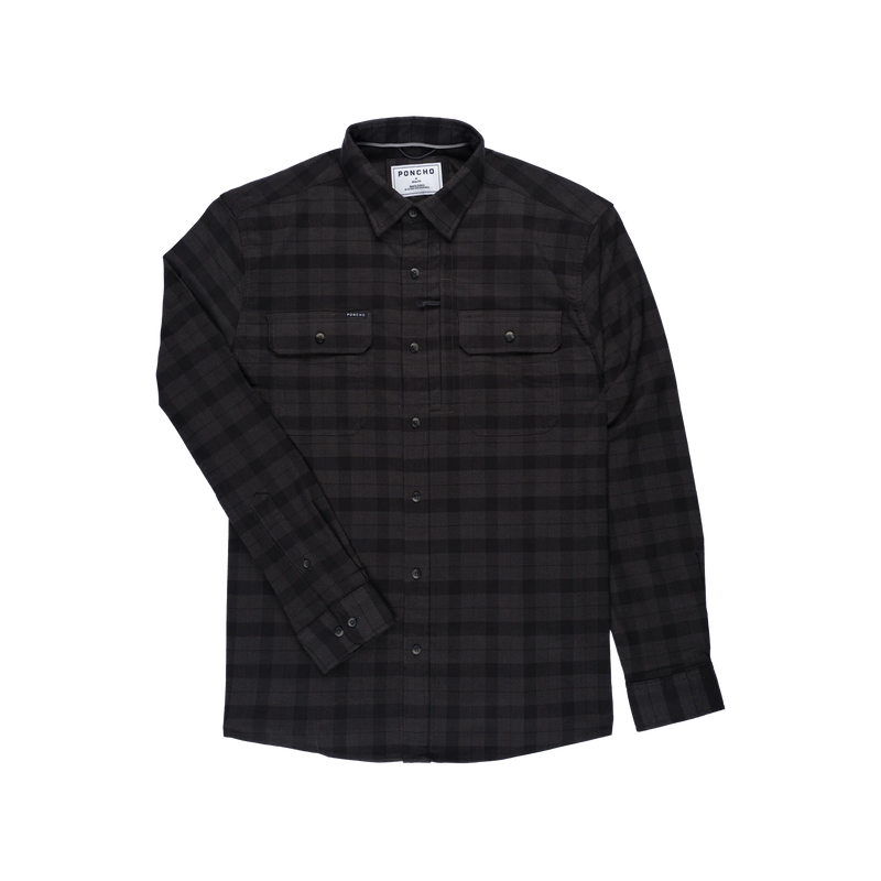 Poncho Men's Flannel Shirt The Black Canyon