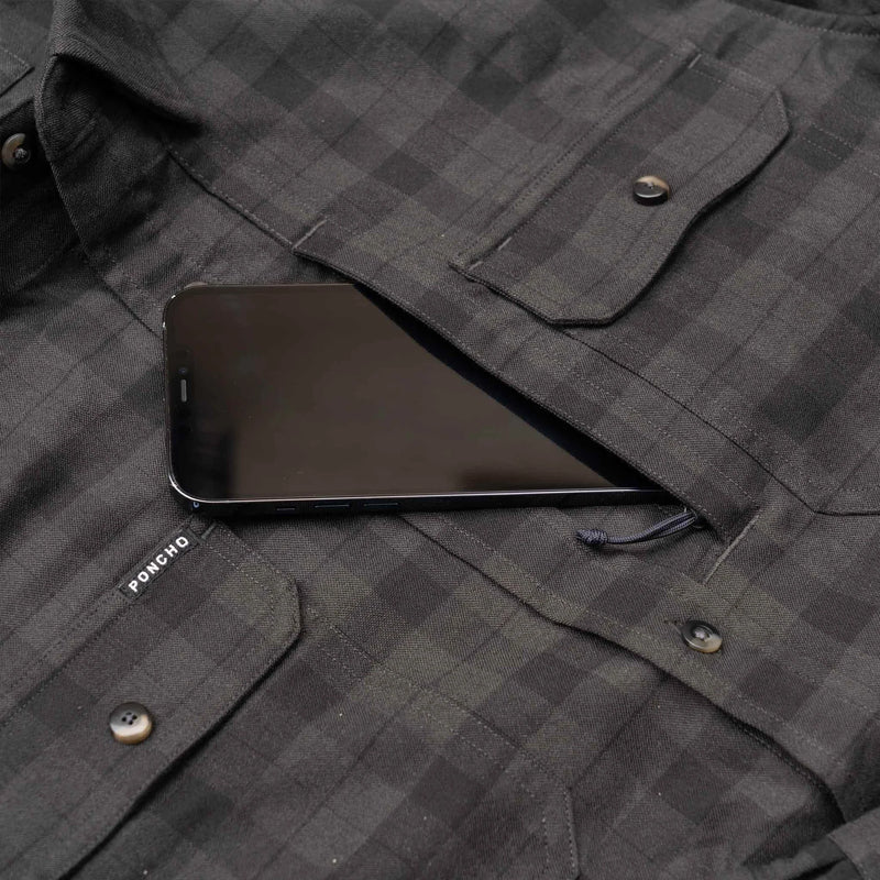 Poncho Men's Flannel Shirt The Black Canyon