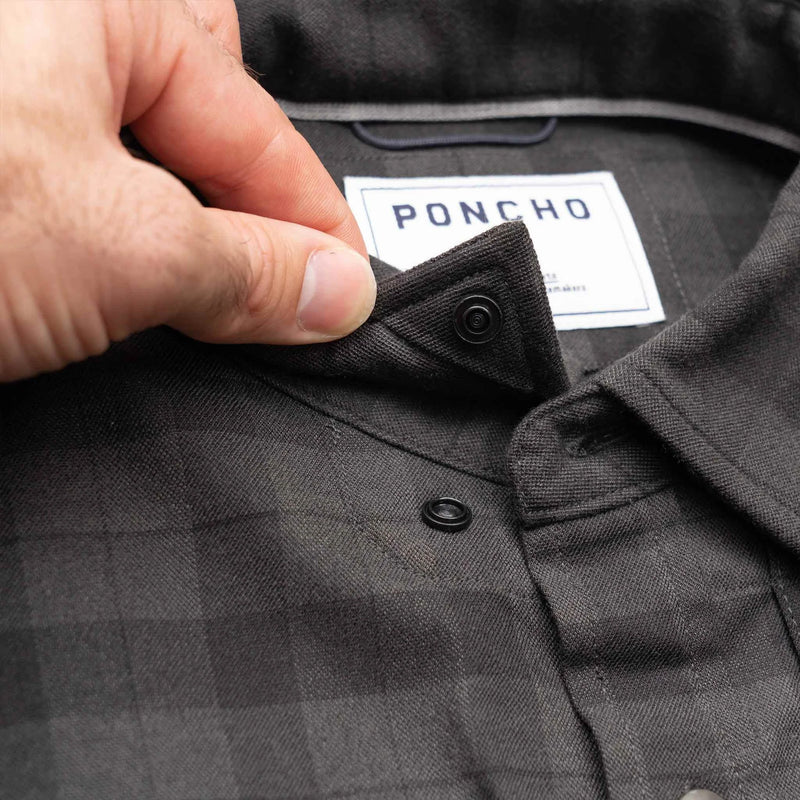 Poncho Men's Flannel Shirt The Black Canyon