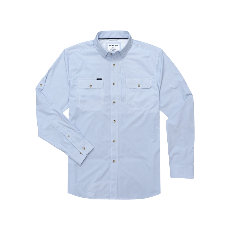 Poncho Men's The Original Long Sleeve Shirt The Bluefish