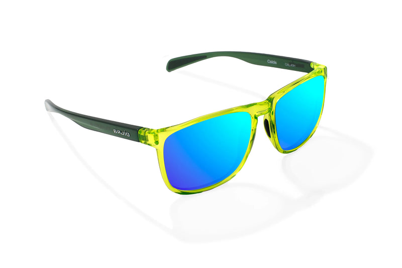 Bajio Calda Polarized Sunglasses - Green Glass Gloss Blue Mirror Glass Lens Sale
