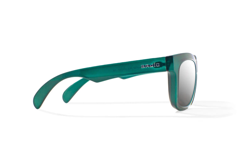 Bajio Cometa Polarized Sunglasses - Teal Glass Gloss w/ Silver Mirror Glass Lens