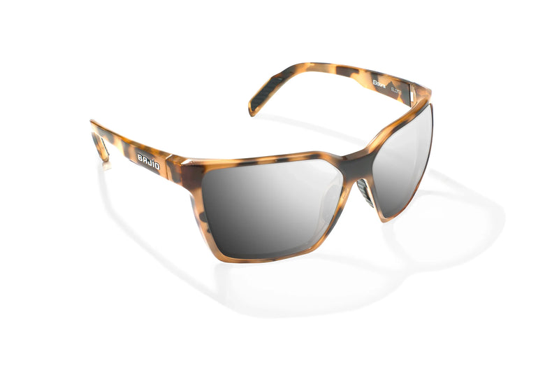 Bajio Eldora Polarized Sunglasses - Tan Rock Gloss Silver Mirror Glass Lens