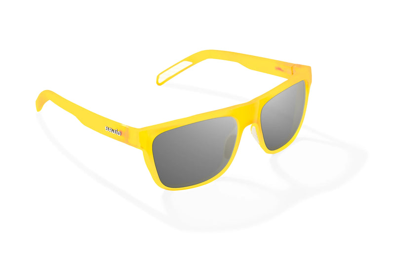 Bajio Hopedale Polarized Sunglasses - Yellow Glass Matte Silver Mirror Poly Lens
