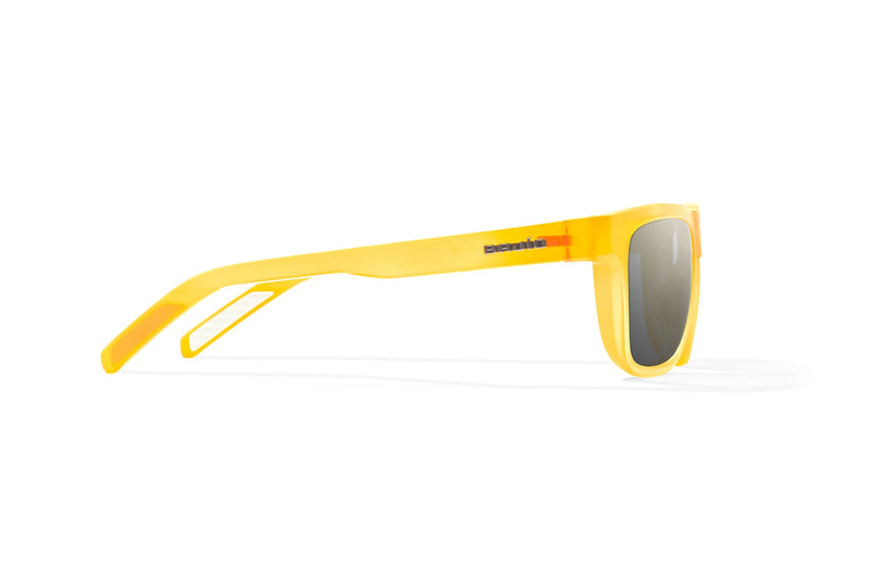 Bajio Hopedale Polarized Sunglasses - Yellow Glass Matte Silver Mirror Poly Lens