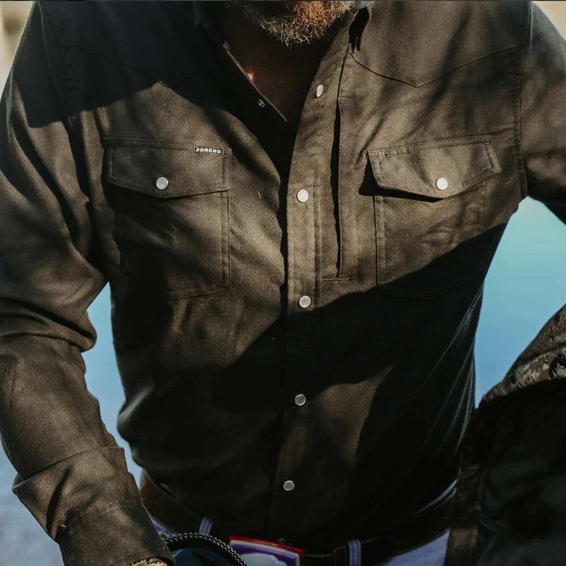 Poncho Men's Western Flannel Shirt The Laramie