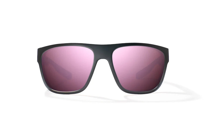 Bajio Las Rocas Polarized Sunglasses - Black Matte Rose Mirror Glass Lens