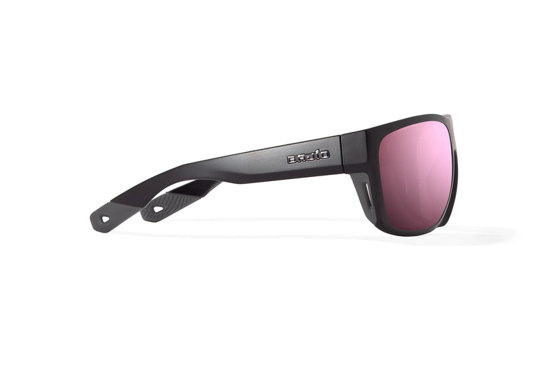 Bajio Las Rocas Polarized Sunglasses - Black Matte Rose Mirror Glass Lens