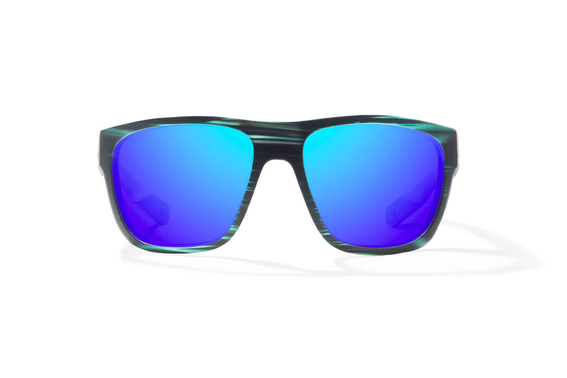 Bajio Las Rocas Polarized Sunglasses - Blue Grass Matte Blue Mirror Glass Lens