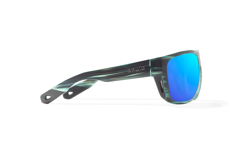 Bajio Las Rocas Polarized Sunglasses - Blue Grass Matte Blue Mirror Glass Lens