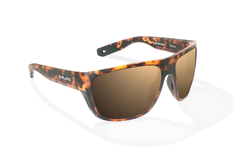 Bajio Las Rocas Polarized Sunglasses - Brown Tort Matte Copper Glass Lens