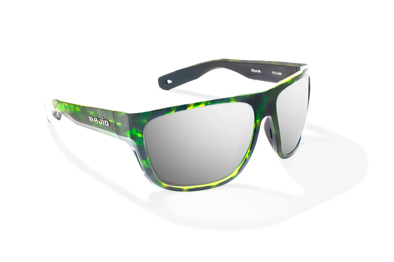 Bajio Las Rocas Polarized Sunglasses - Green Water Matte Silver Mirror Glass Lens