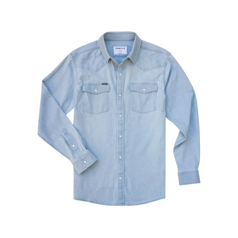 Poncho Men's Denim Shirt The Marfa