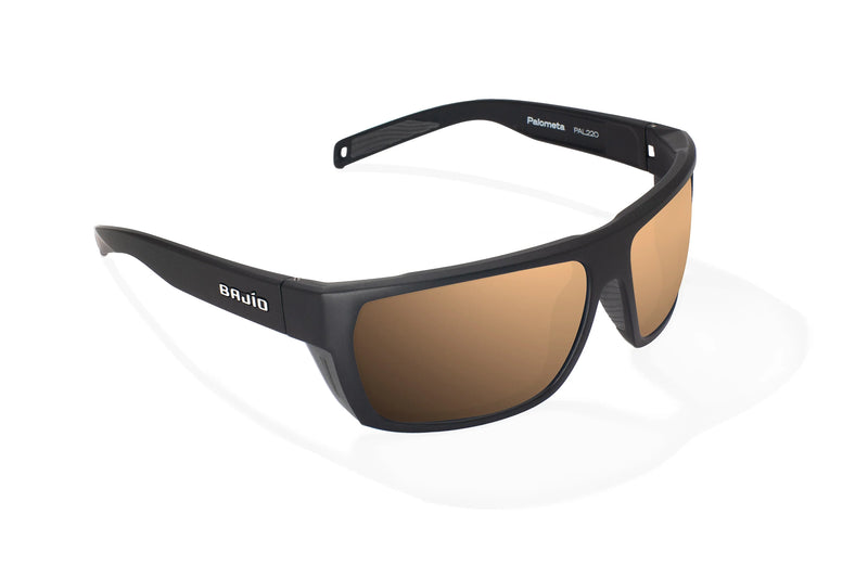 Bajio Palometa Polarized Sunglasses - Black Matte Copper Glass Lens