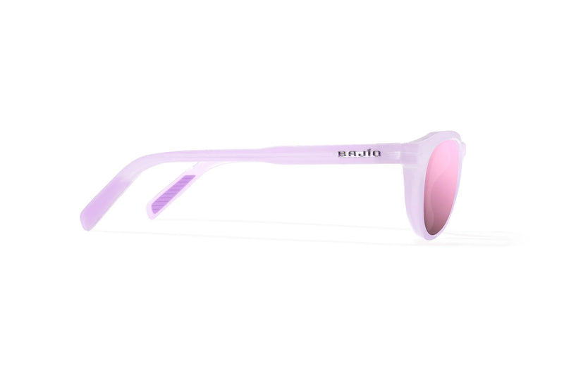 Bajio Paraiso Polarized Sunglasses - Lavender Glass Gloss Rose Mirror Poly Lens
